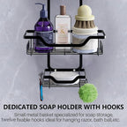 Anti-Swing Hanging Shower Caddy, over Head Shower Organizer Rustproof with Hooks