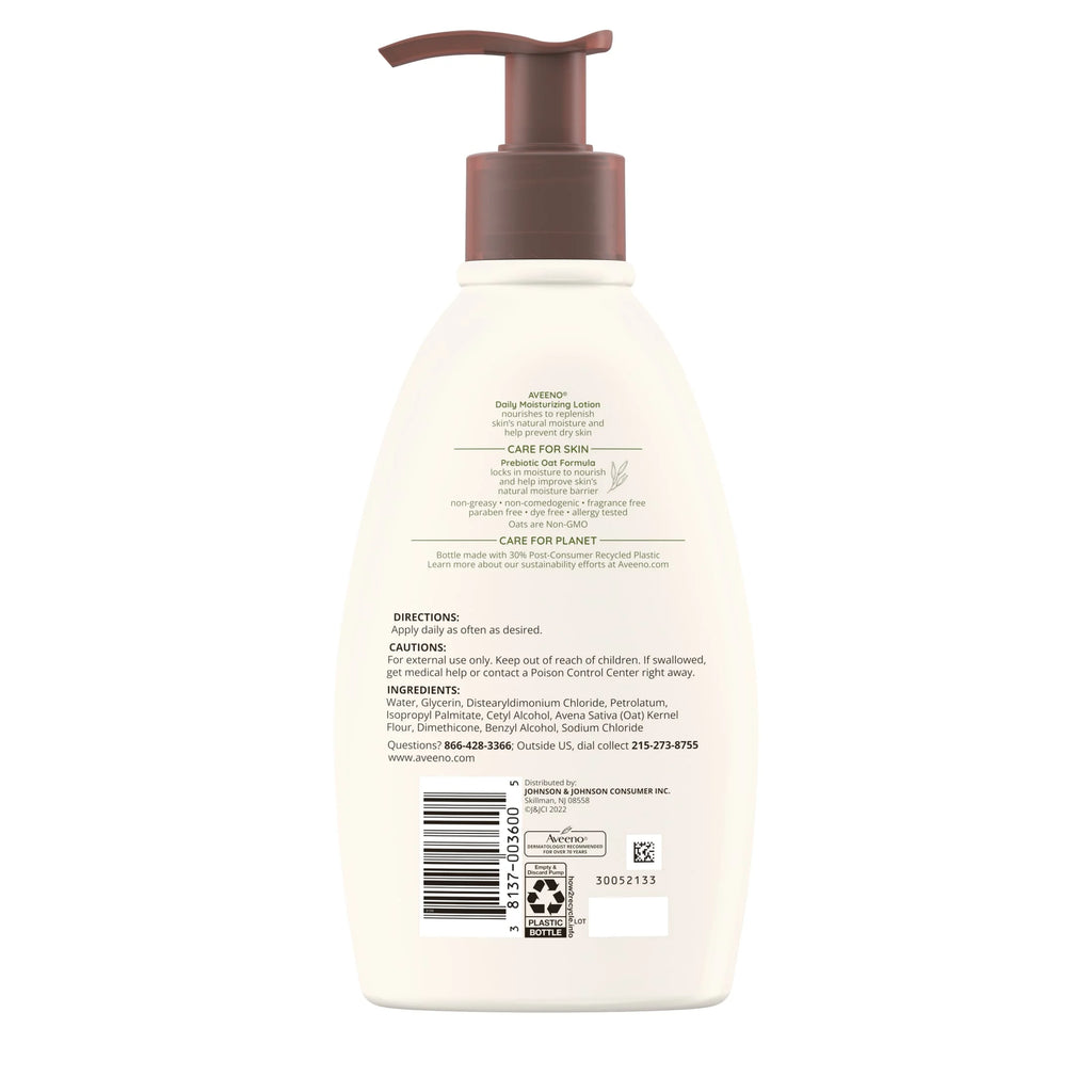 Daily Moisturizing Body Lotion with Oat for Dry Skin, 12 Fl Oz