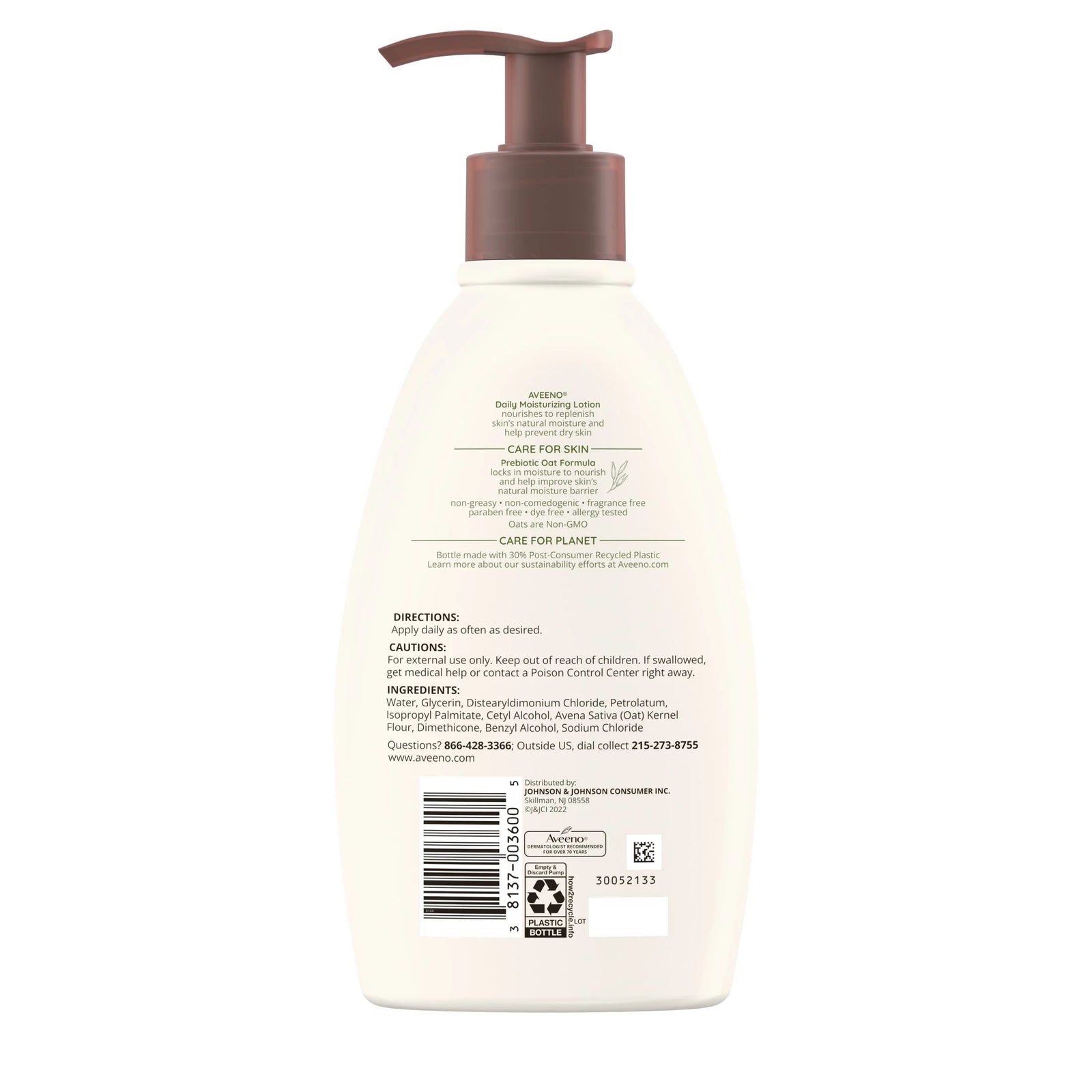 Daily Moisturizing Body Lotion with Oat for Dry Skin, 12 Fl Oz