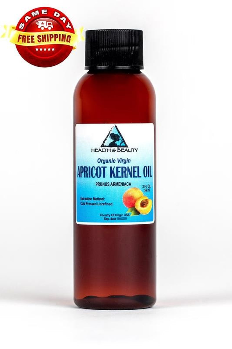 Apricot Kernel Oil Unrefined Organic Virgin Cold Pressed Raw Natural Pure 2 Oz