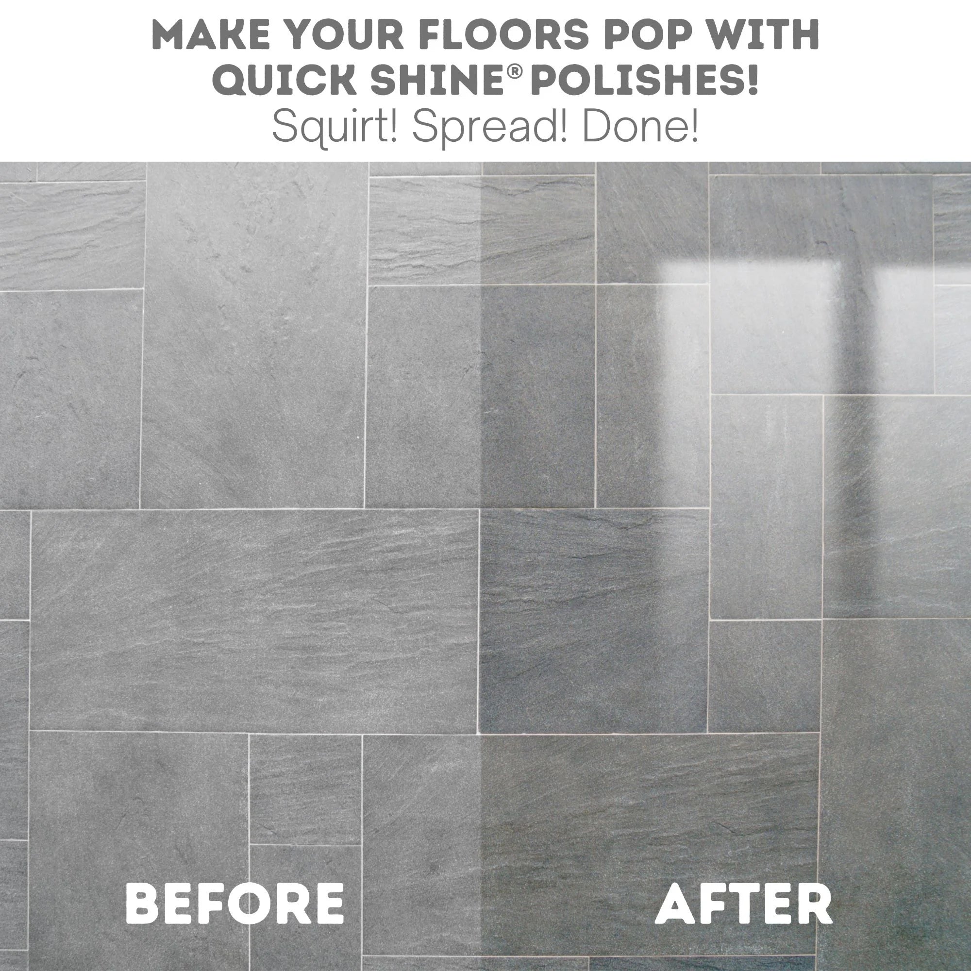 Quick Shine Multi-Surface Floor Finish, Pfas-Free Formula, All Purpose Household Floor Polish, 64 Oz