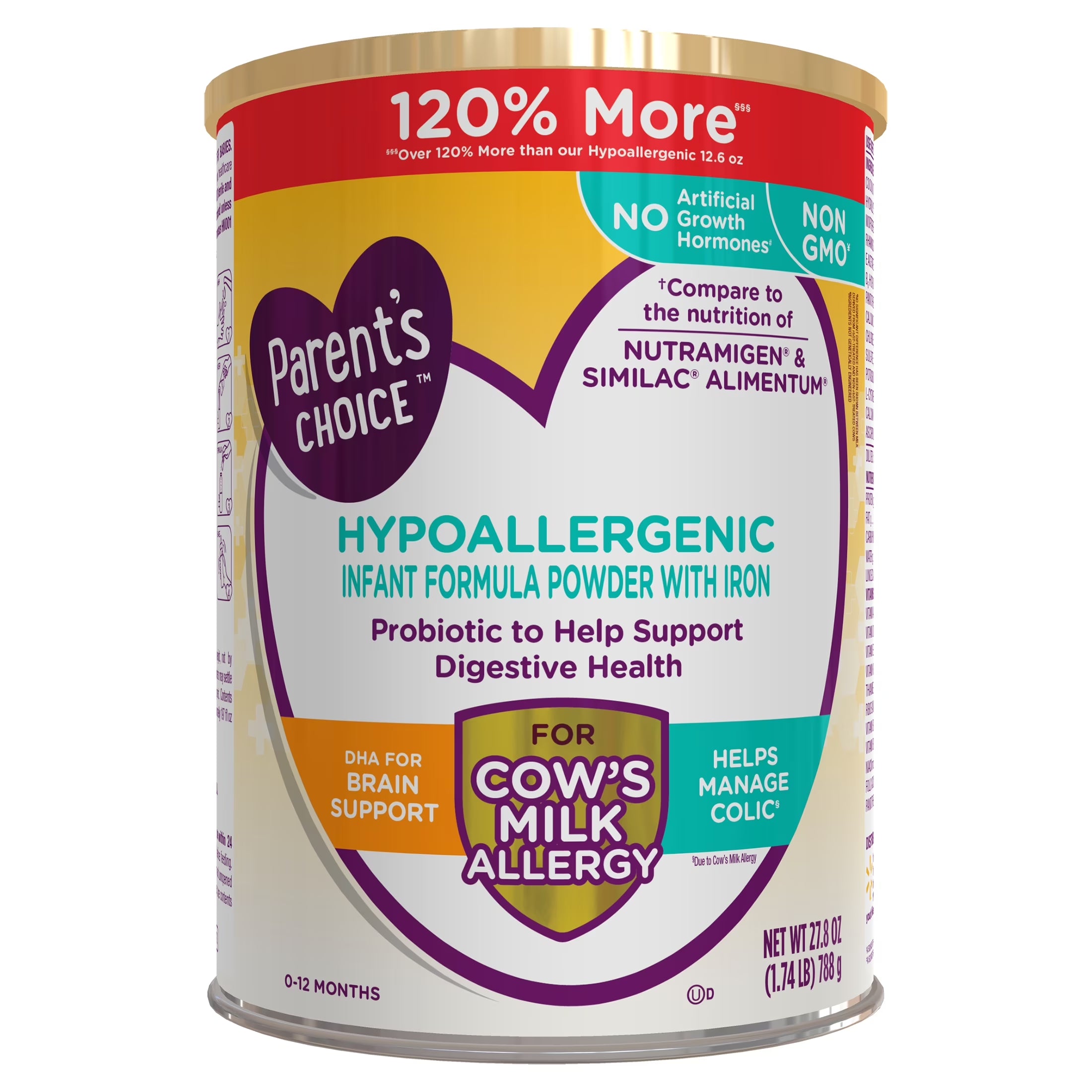 Parent'S Choice Hypoallergenic Infant Formula Powder, 27.8 Oz Canister