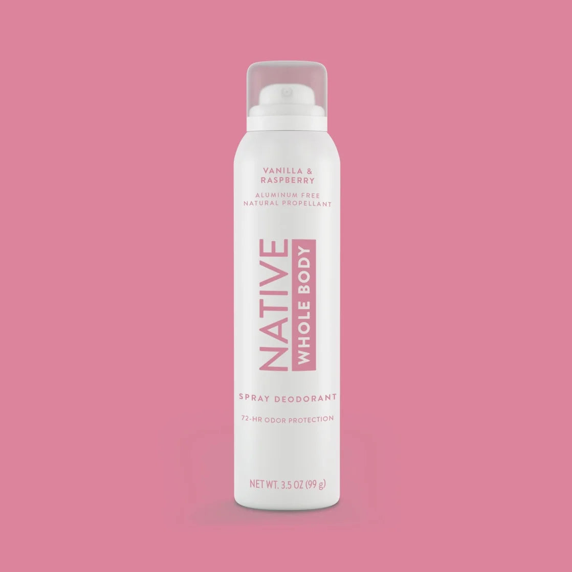 Native Vanilla & Raspberry Whole Body Deodorant Spray 3.5Oz