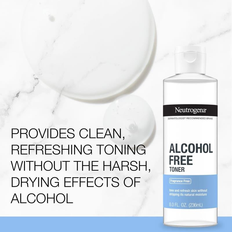 Alcohol-Free Daily Facial Toner, Skin Care for Face, Fragrance Free, 8 Oz