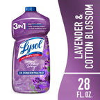 Lysol® Multi-Surface Cleaner, 2X Concentrated, Pourable Brand New Day, Lavender & Cotton Blossom Scent, 28 Oz