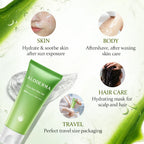 Aloderma 99% Organic Aloe Vera Gel, Made within 12 Hours of Harvest (1.5 Oz), No Sticky Residue - No Powder Concentrates or Water, Eco-Friendly, Travel Size, Aloe Vera Gel for Skin & after Sun Relief