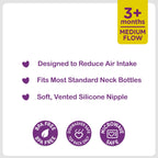 Parent'S Choice Medium Flow Bottle Nipples, 3 Ct