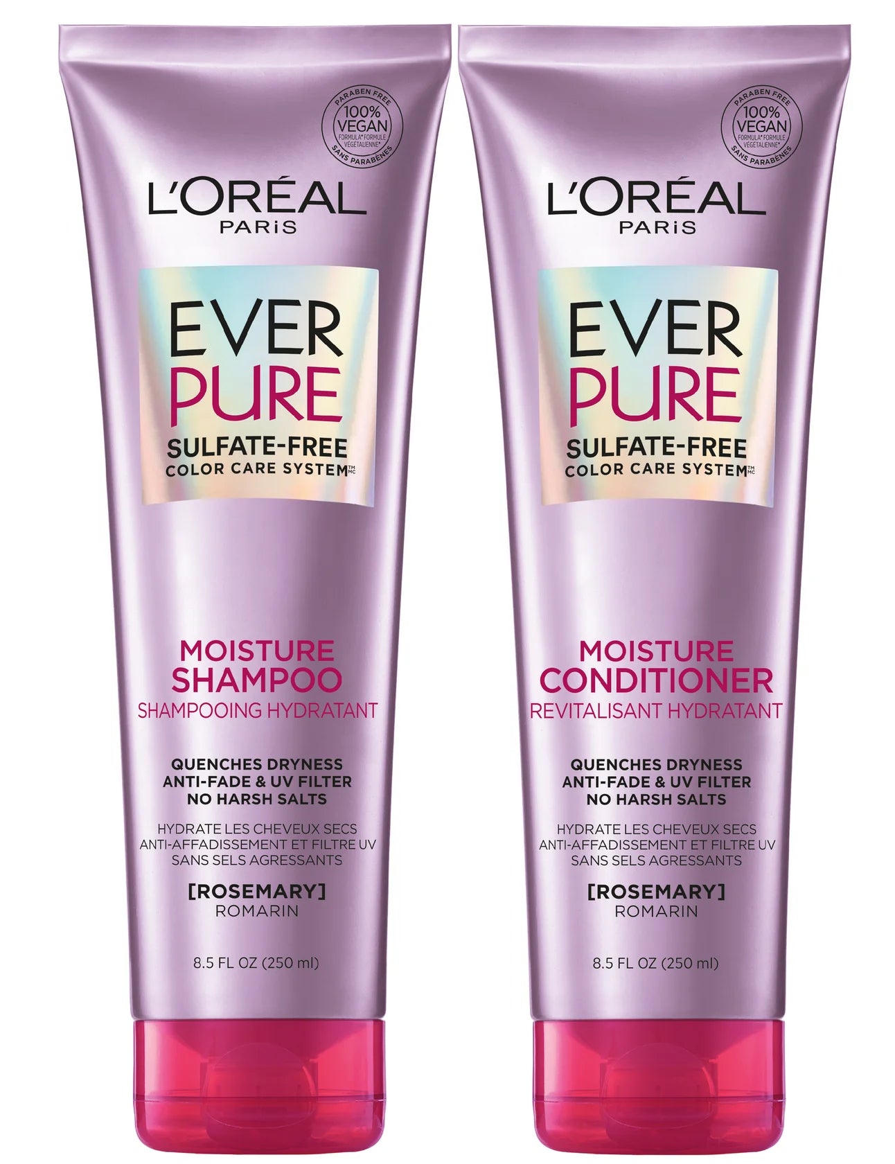 L'Oreal Paris Everpure Moisture Sulfate Free Shampoo and Conditioner, 1 Kit
