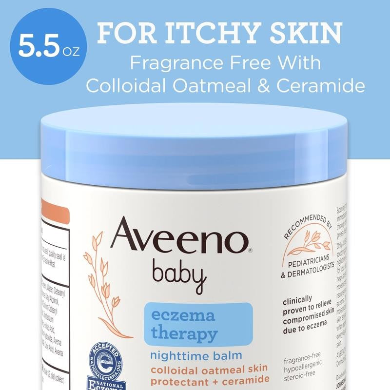 Baby Eczema Therapy Nighttime Body Balm, Colloidal Oatmeal, 5.5 Oz