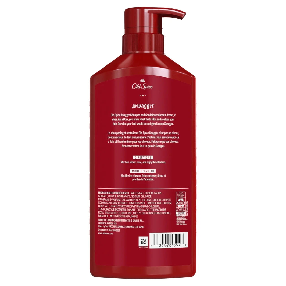 2In1 Mens Shampoo and Conditioner, Moisturizing, Swagger 21.9 Fl Oz