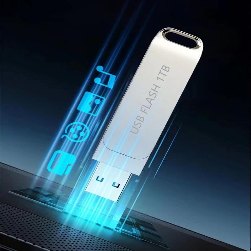 1TB USB Flash Drive-2 in 1 Thumb Drive with USB and Type C Port-Compatibl