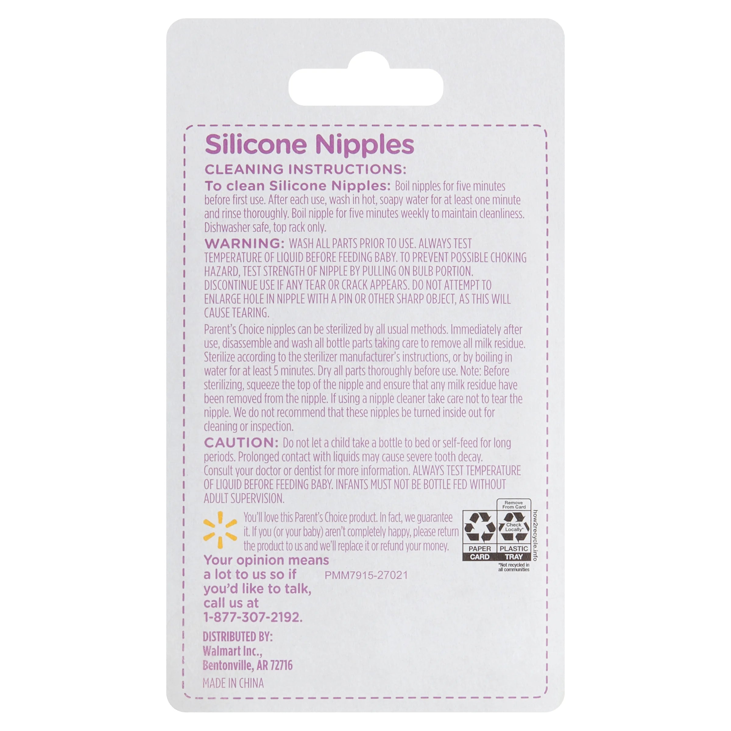 Parent'S Choice Medium Flow Bottle Nipples, 3 Ct