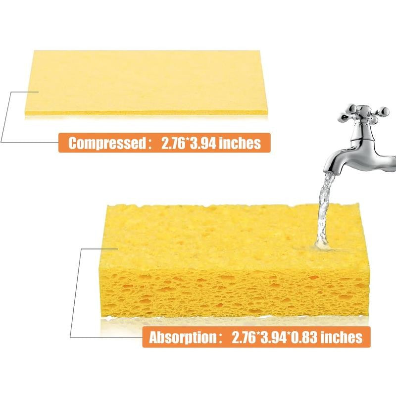 16 Pack Kitchen Sponges for Dishes Cleaning Non Scratch Compressed Sponges