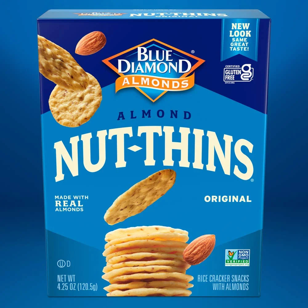 , Gluten Free Almond Flavored Nut-Thins Snack Crackers, 4.25 Oz. Box