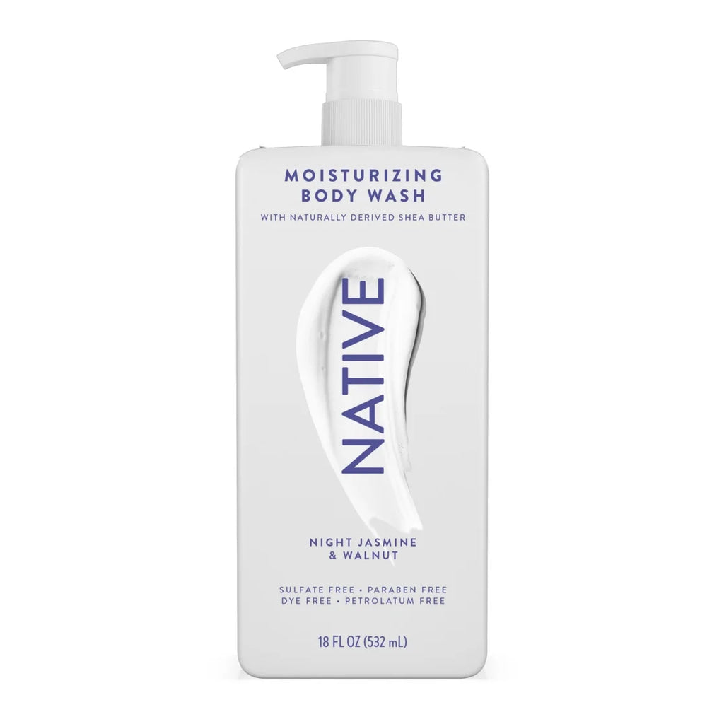 NATIVE Night Jasmine & Walnut Moisturizing Body Wash 18Oz