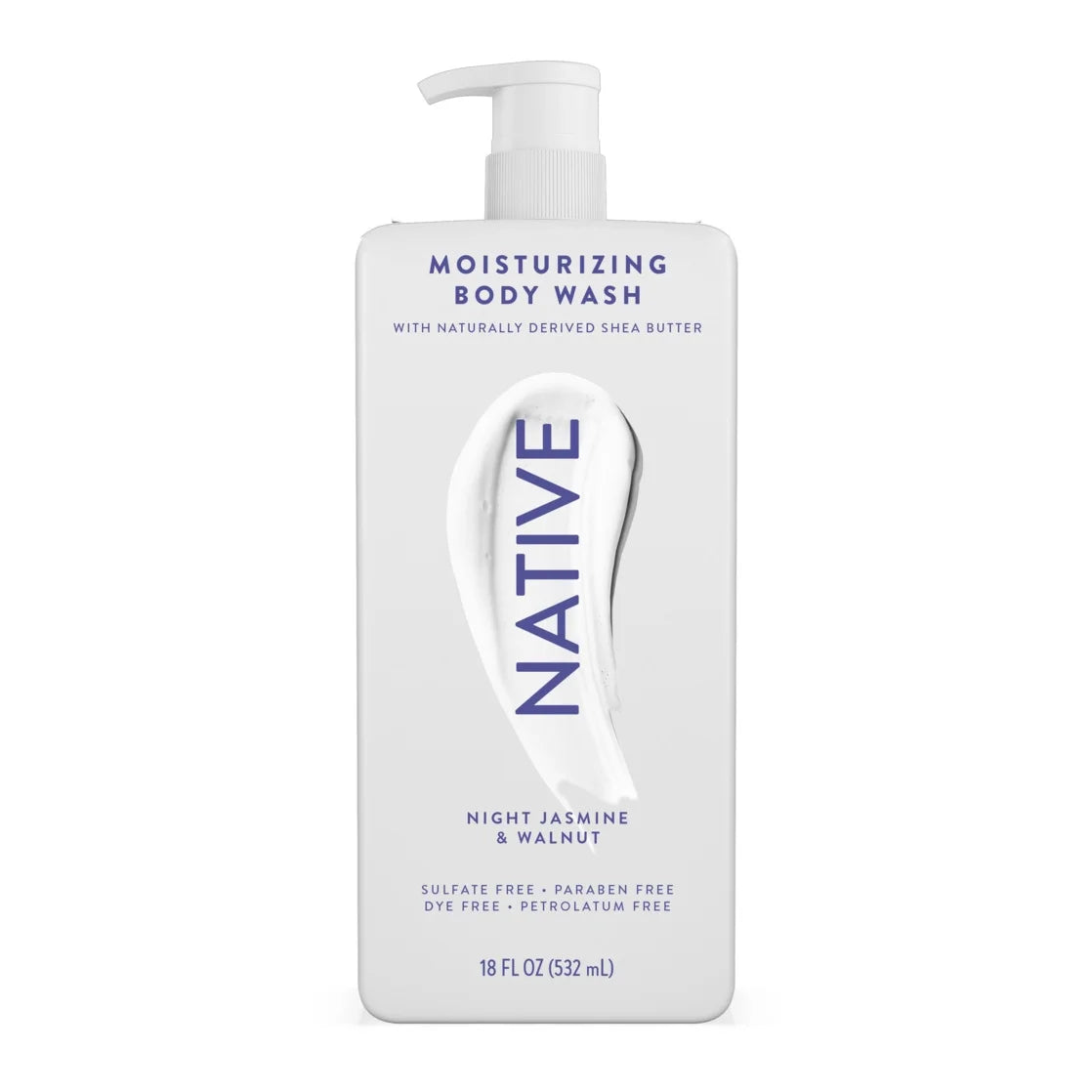 NATIVE Night Jasmine & Walnut Moisturizing Body Wash 18Oz