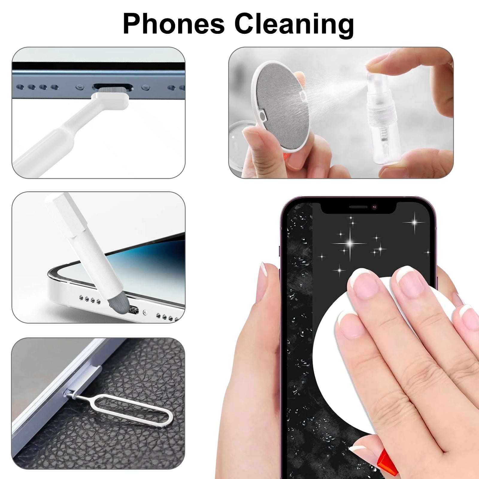 20-In-1 Cleaning Kit Fits for Airpod Earbud, Macbook Laptop Keyboard, Cell Phone