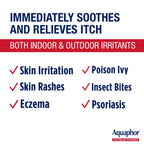 Aquaphor Itch Relief Ointment, 1% Hydrocortisone Anti-Itch Cream, Fast-Acting, 2 Oz