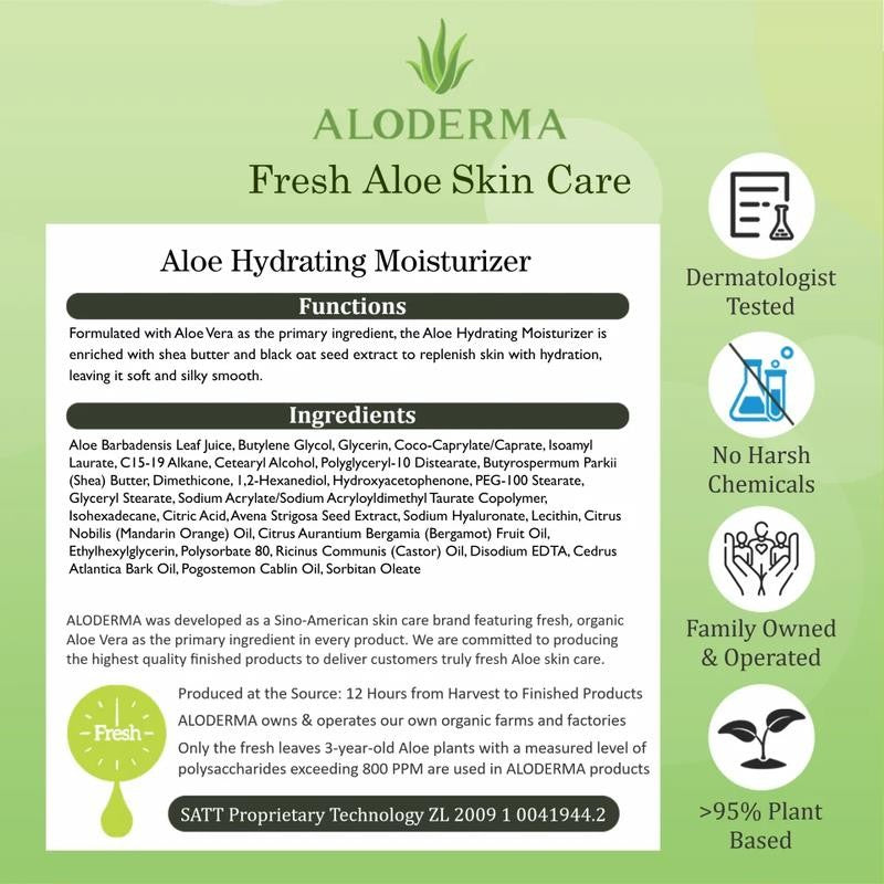 Aloe Hydrating Face Moisturizer with 71% Organic Aloe Vera - Face Lotion for Wom