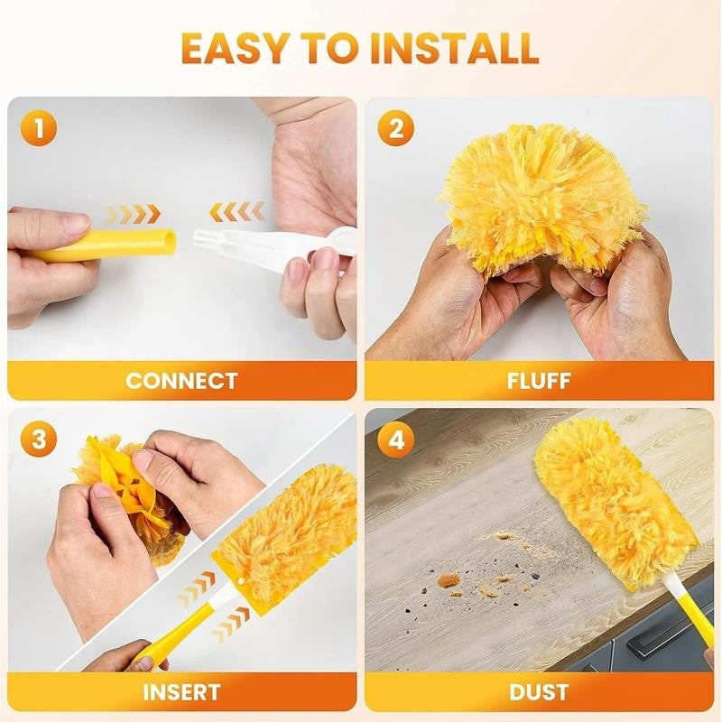 Duster Refills 360 for Swiffer 30 Pcs & Handle & Extendable Handle*1 Disposable