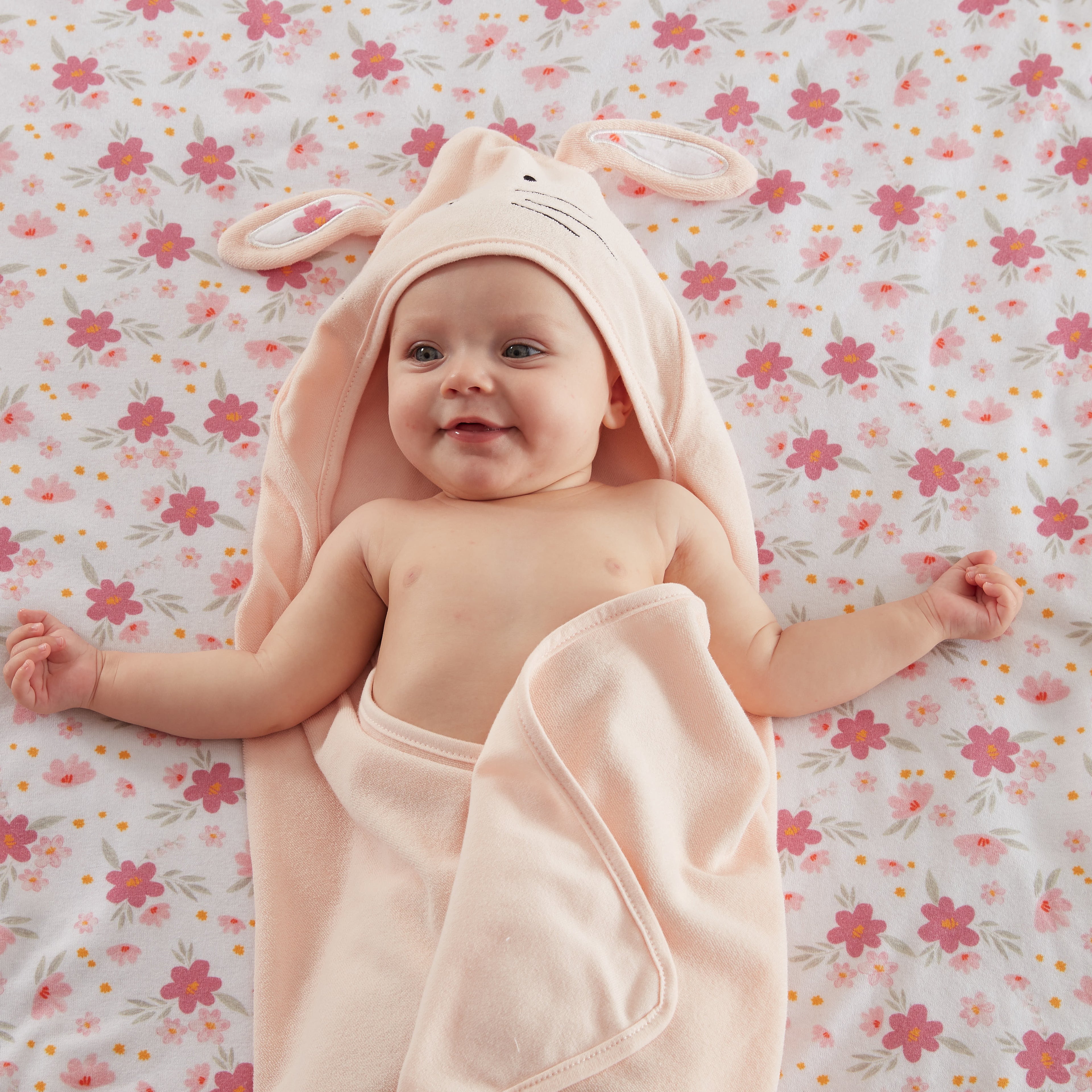 Parent'S Choice 2-Pack 30" X 30" Bunny Hooded Towel