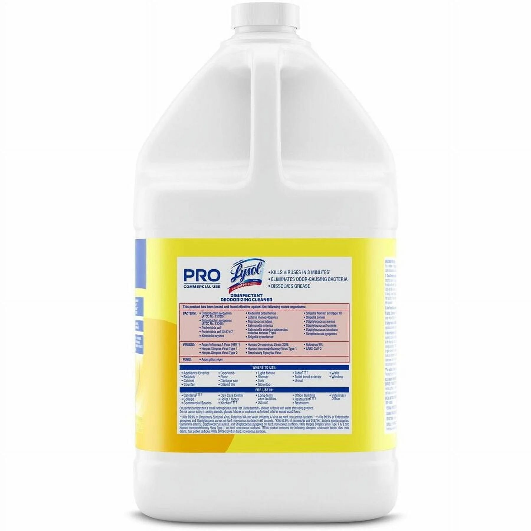 Lysol Disinfectant Deodorizing Cleaner - Lemon Scent - Concentrate 4/128 Oz.​