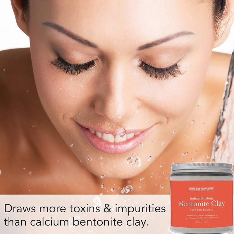 Bentonite Clay Powder for DIY Detox Body & Face Mask, Indian Healing Clay By