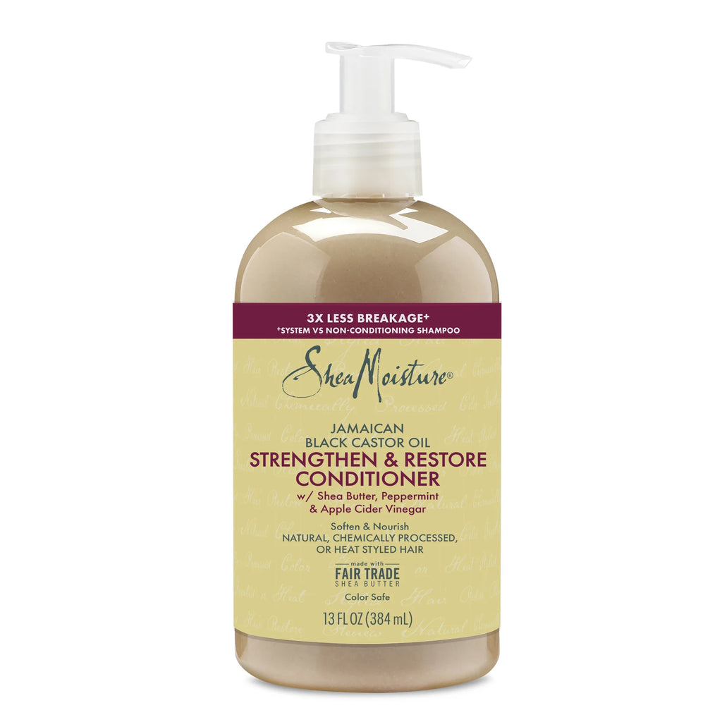 Sheamoisture Jamaican Black Castor Oil Strengthen & Restore Shampoo and Conditioner Set, 13 Oz 2 Count