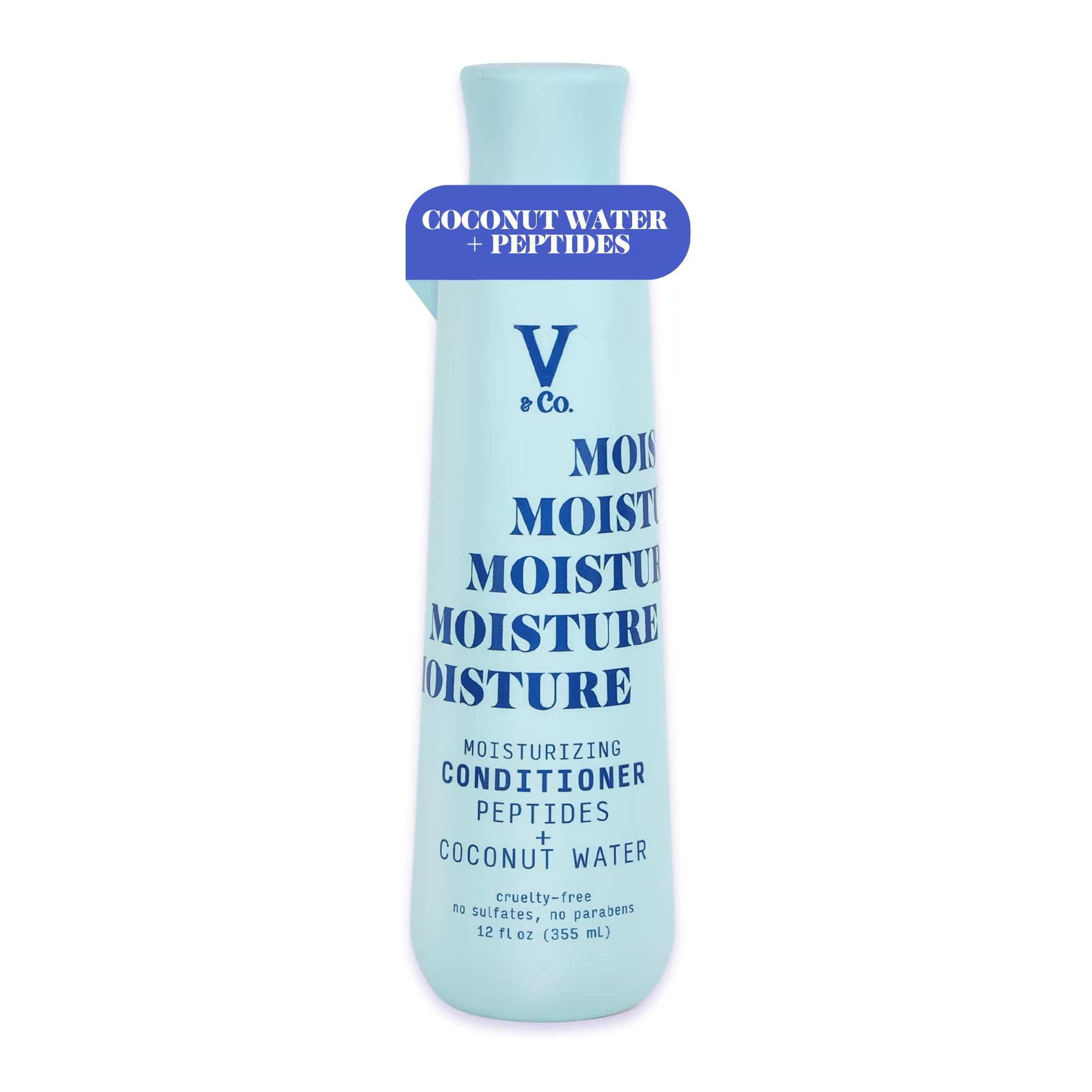 V&Co. Beauty Moisturizing Conditioner 12 Fl Oz, Squeeze Bottle