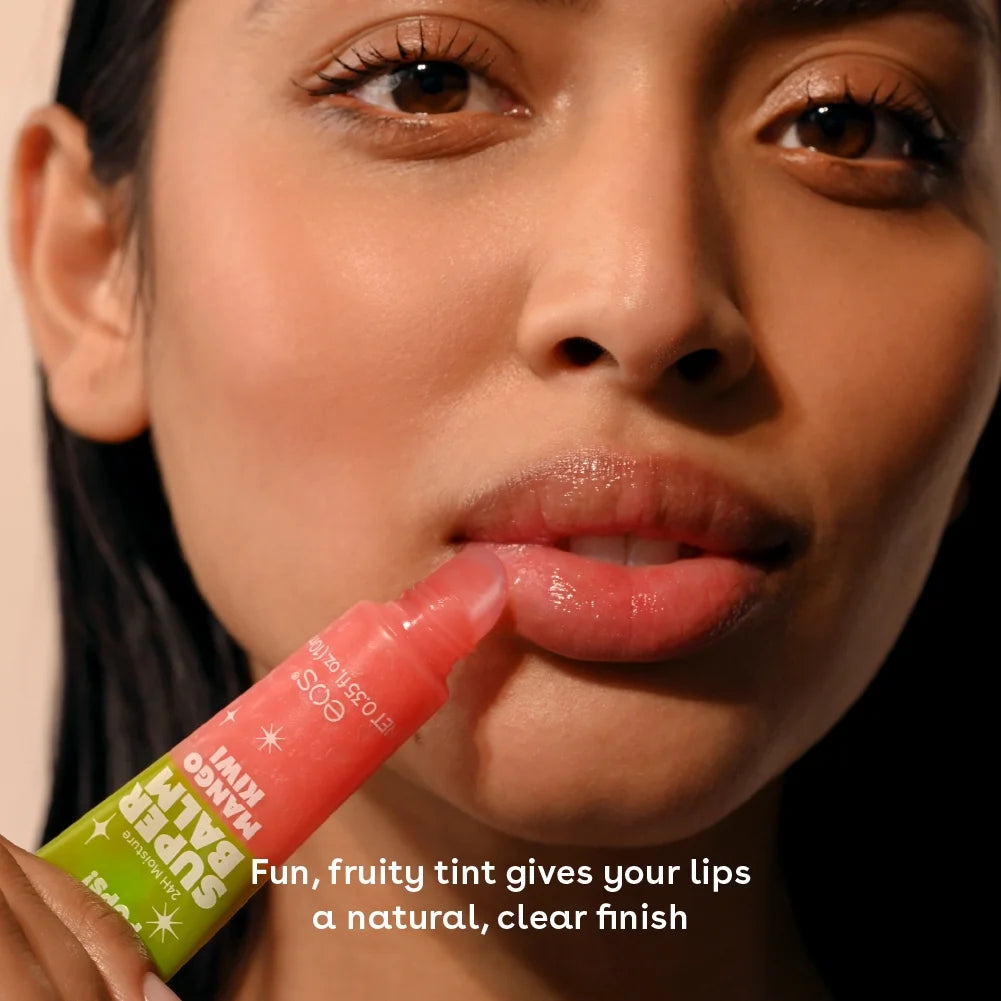 Eos 24H Moisture Super Balm- Mango Kiwi, Limited-Edition Lip Sleeping Mask, 0.35 Fl Oz, 1 Pack