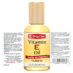 De La Cruz Vitamin E Oil, with Safflower for Skin, Hair, Face and Body, 15,000 IU, 2.2 FL Oz