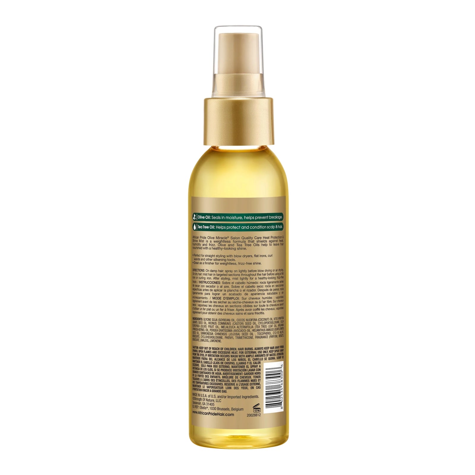 (2 Pack) Olive Miracle Anti-Breakage Heat Protection Shine Mist Hair Spray, 4 F