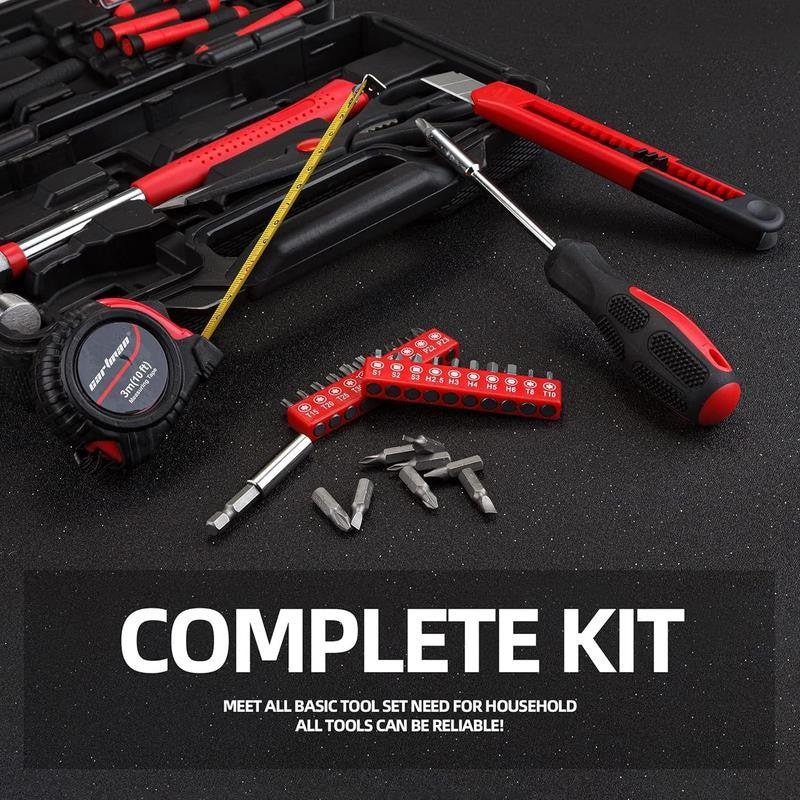 39 Piece All Purpose Household Tool Kit Small Basic Home Tool Set with Toolbox G