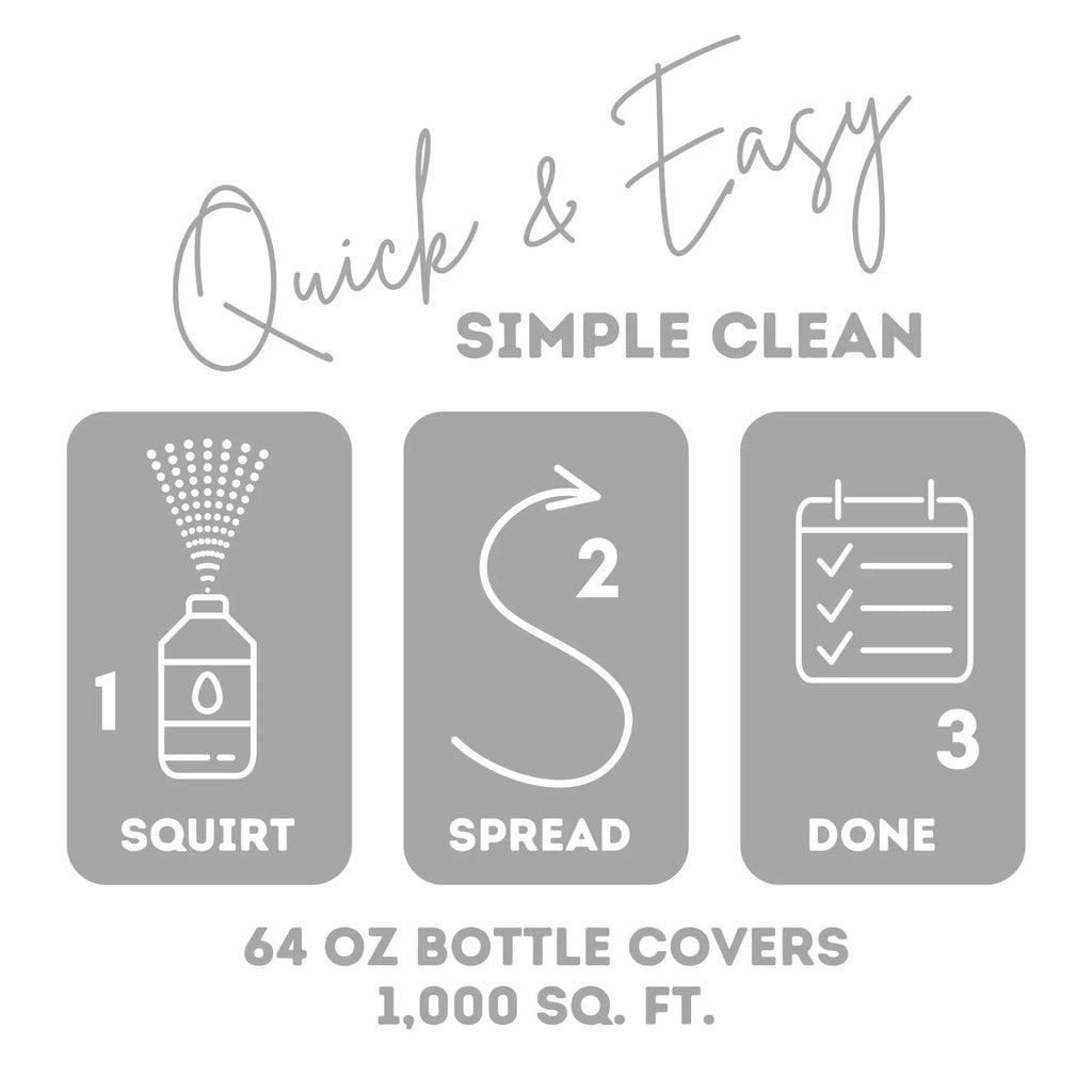 Quick Shine Multi-Surface Floor Finish, Pfas-Free Formula, All Purpose Household Floor Polish, 64 Oz