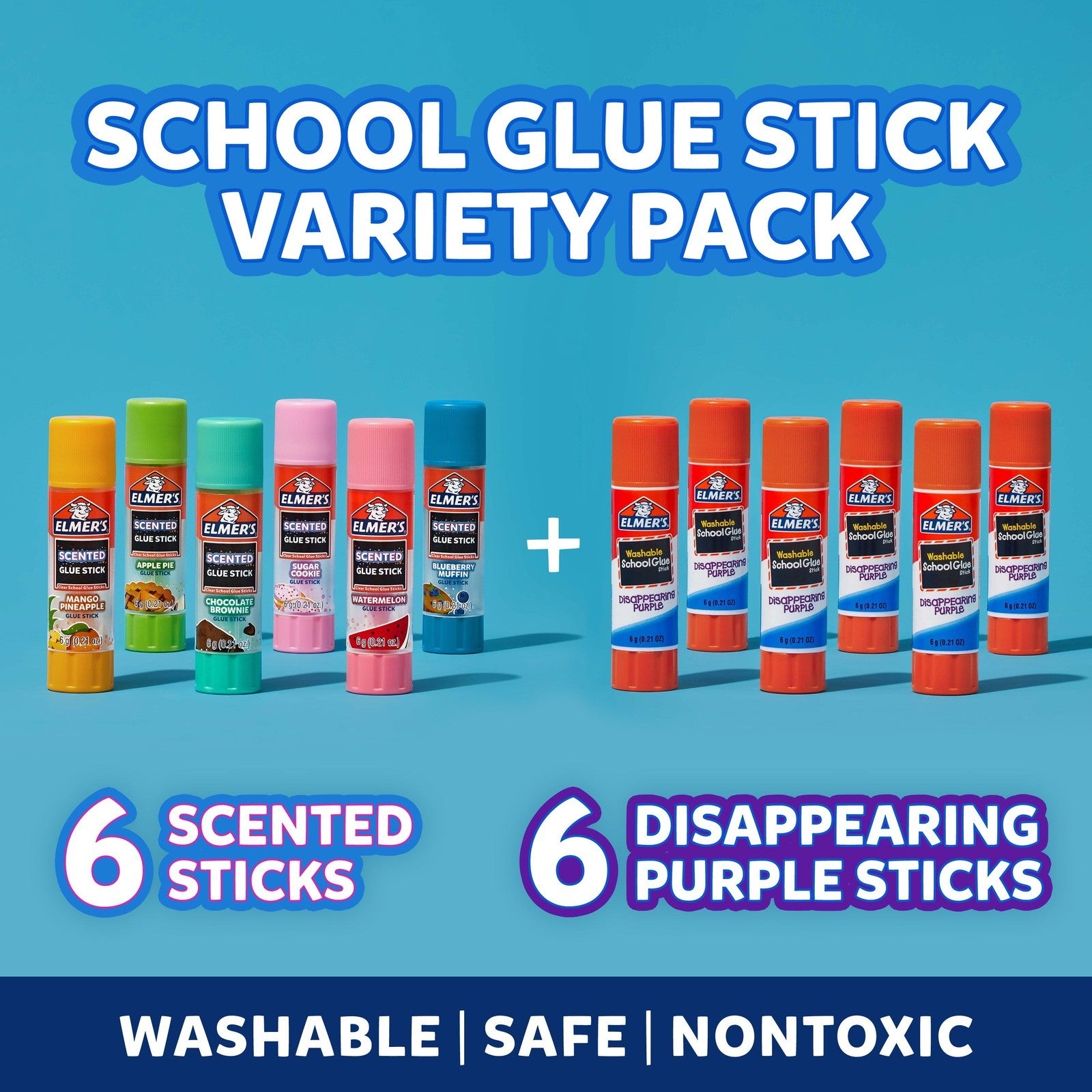 Elmer’S Scented Glue Sticks Variety Pack, Safe, Non-Toxicschoo