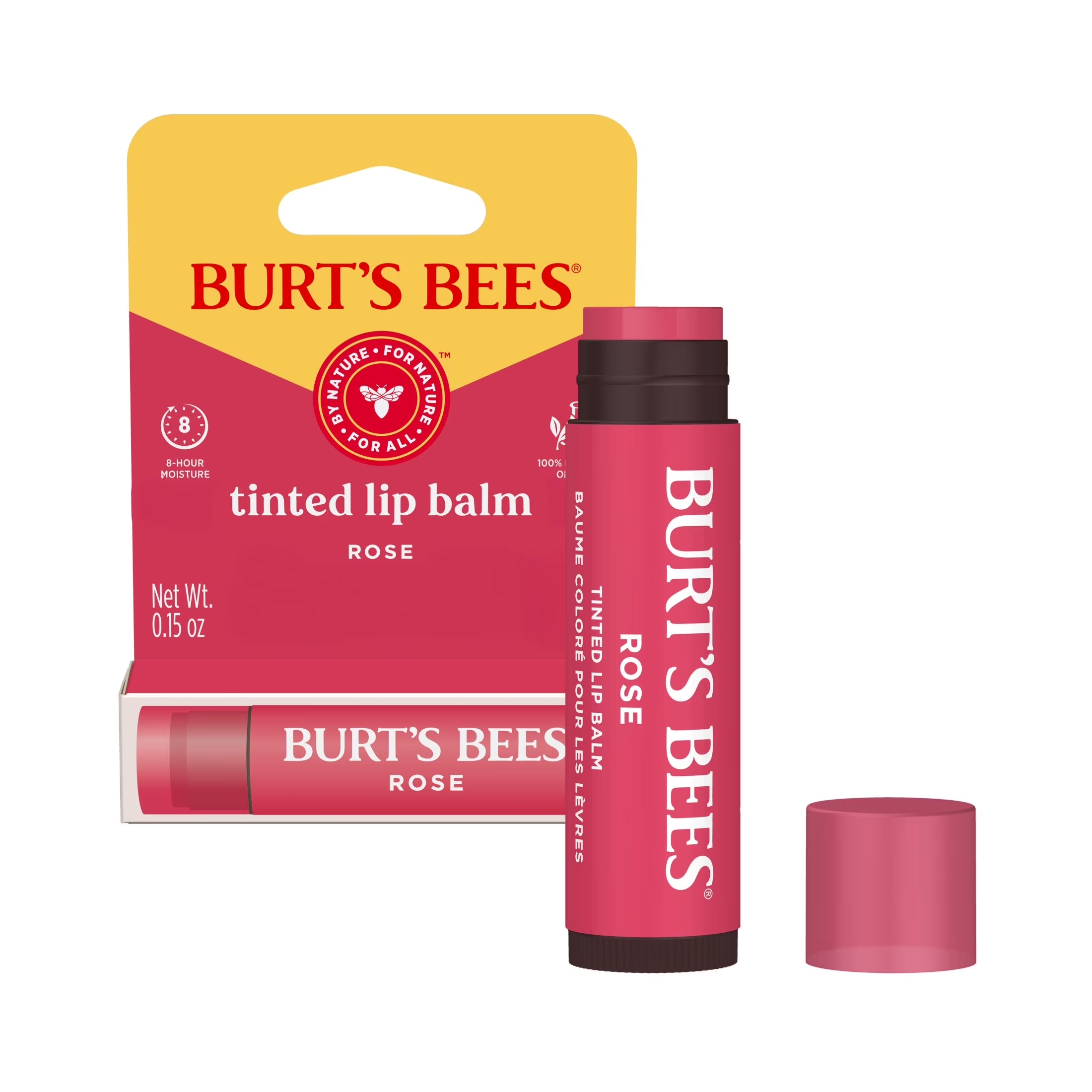 Burt'S Bees Rose Tinted Lip Balm, 1-Pack, 0.15 Oz.
