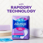 Daily Fresh Thin Panty Liners, Regular Absorbency, Unscented, 162 Count