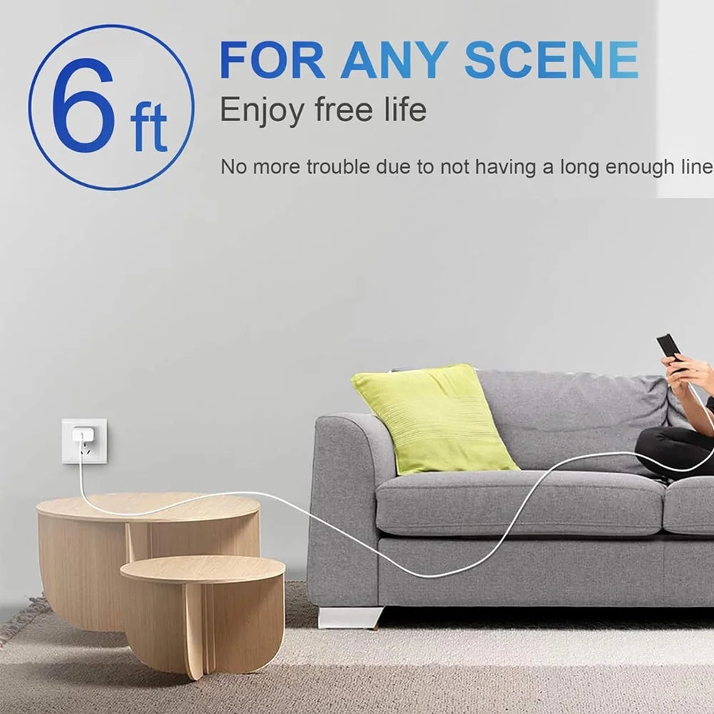2-Pack 6Ft Long Cord Iphone Charger,3X Faster PD Charging Block and Cable Set USB C Charger,Fast Charger,Compatible with Iphone 17/16/15 Pro Max/Plus/Pro/Air, Ipad Pro/Air