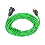 25FT 16AWG 3 Prong Hi-Vis Green Single Outlet Outdoor Extension Cord, 125V, 13A