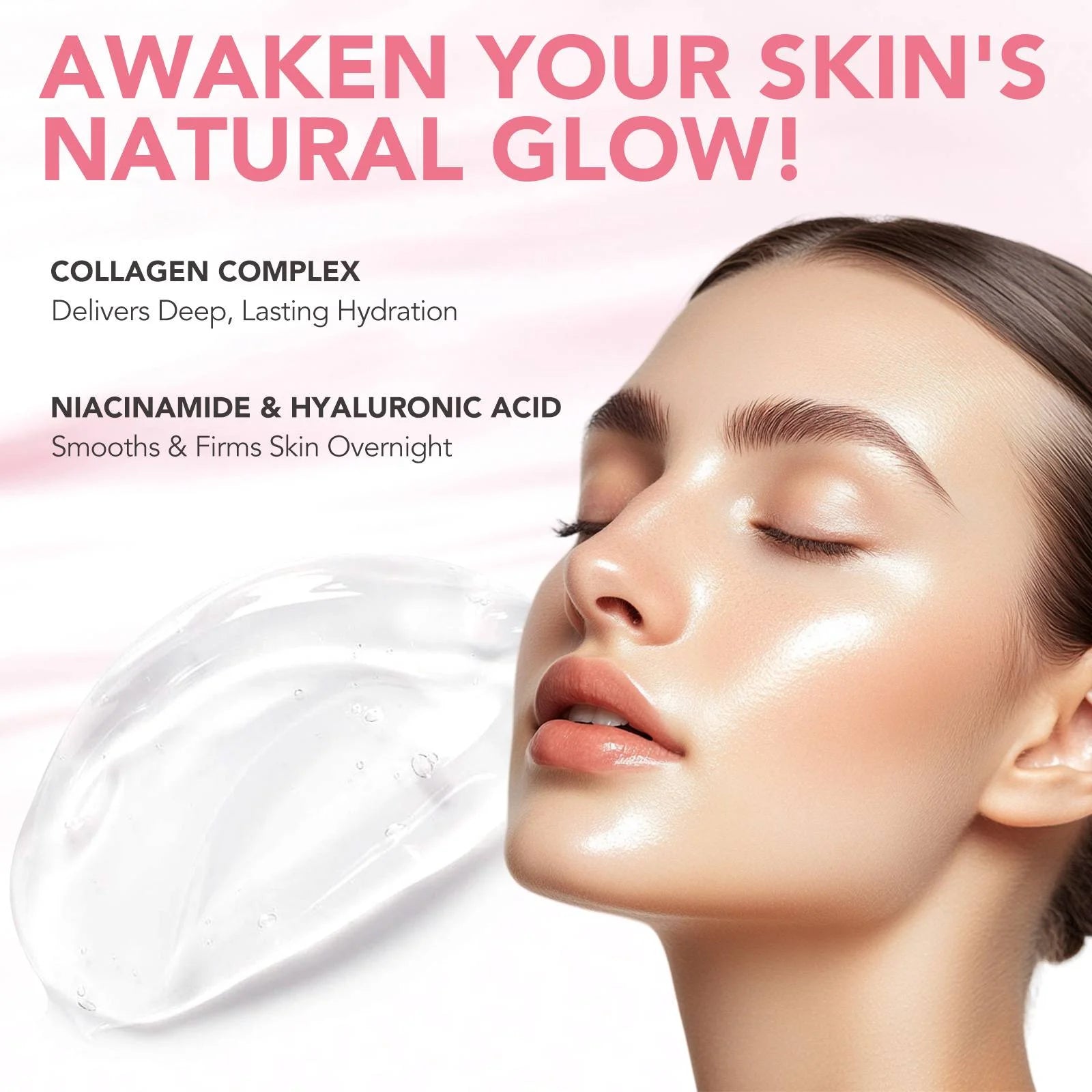 Aliver Collagen Night Wrapping Mask,Peel off Face Mask,With Brush, Reduce Sagging and Dullness for All Skin Type, 2.53 Fl.Oz