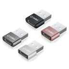 4-Pack USB-C Female to USB-A Male Adapter, Type-C to a Data Sync and Charger Cab