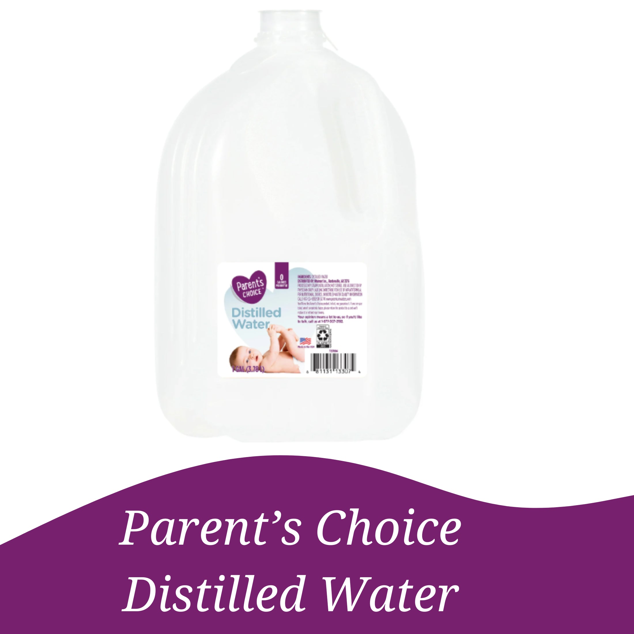 (6 Pack) Parent'S Choice Distilled Water, 1 Gallon