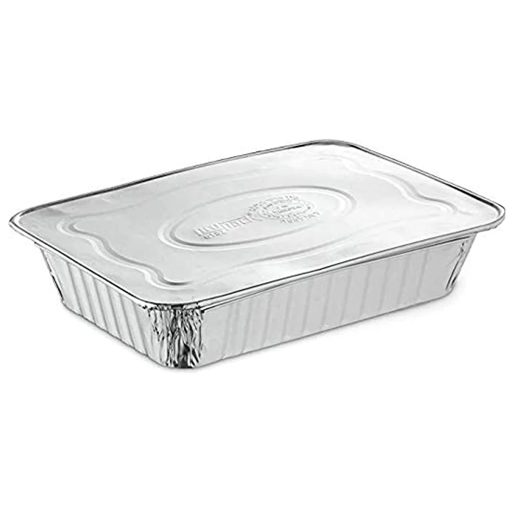 10 Pack 9" X 13" Half Size Disposable Aluminum Foil Pans with Lids Take-Out Con