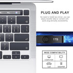 1TB USB Flash Drive 1000GB 1Pack Rotatable Memory Stick External Storage Drive F