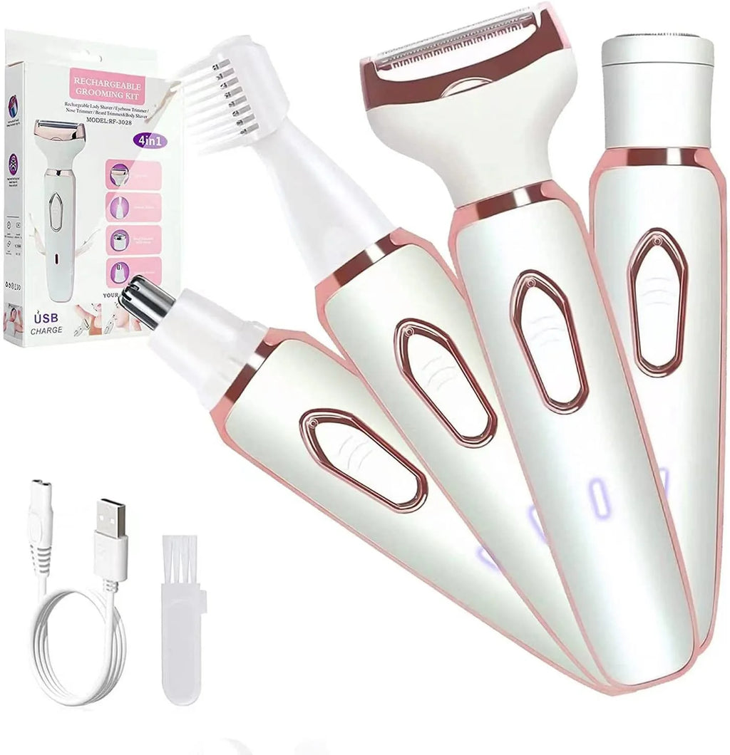Electric Razor for Women Electric Shaver, Trimmer for Women 4 in 1 Hair Trimmer,
