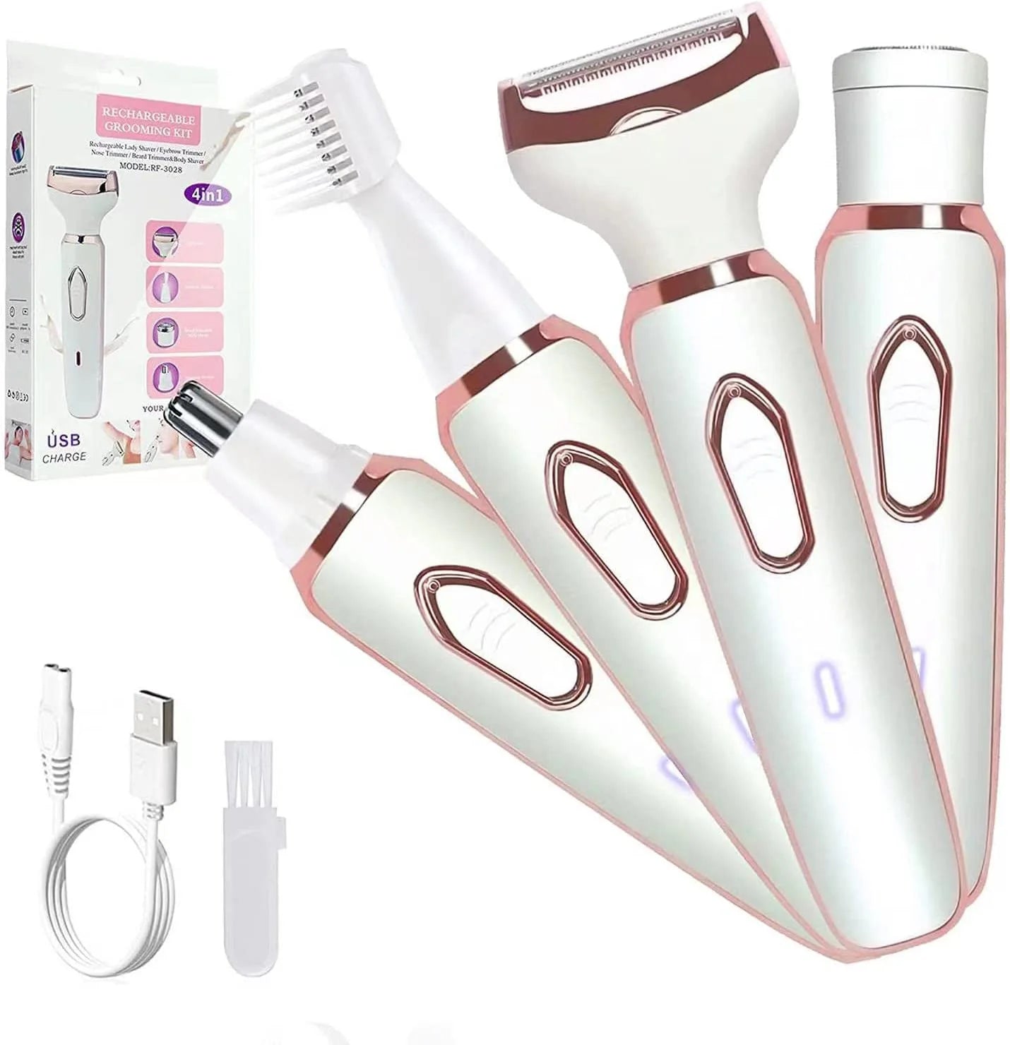 Electric Razor for Women Electric Shaver, Trimmer for Women 4 in 1 Hair Trimmer,