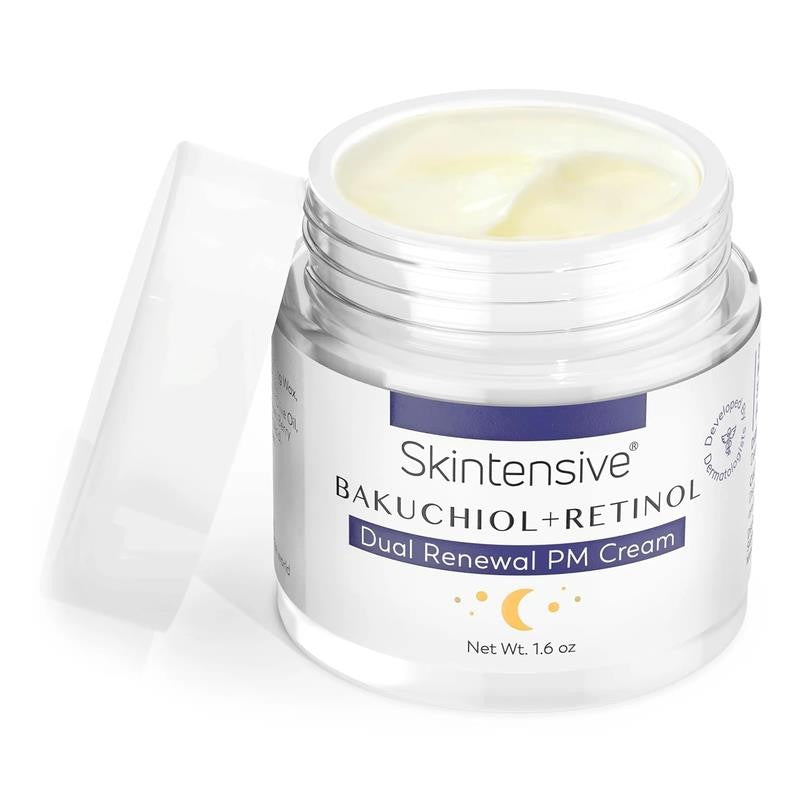 Bakuchiol + Retinol Dual Renewal PM Cream Unscented Facial Moisturizer Cream 1.6