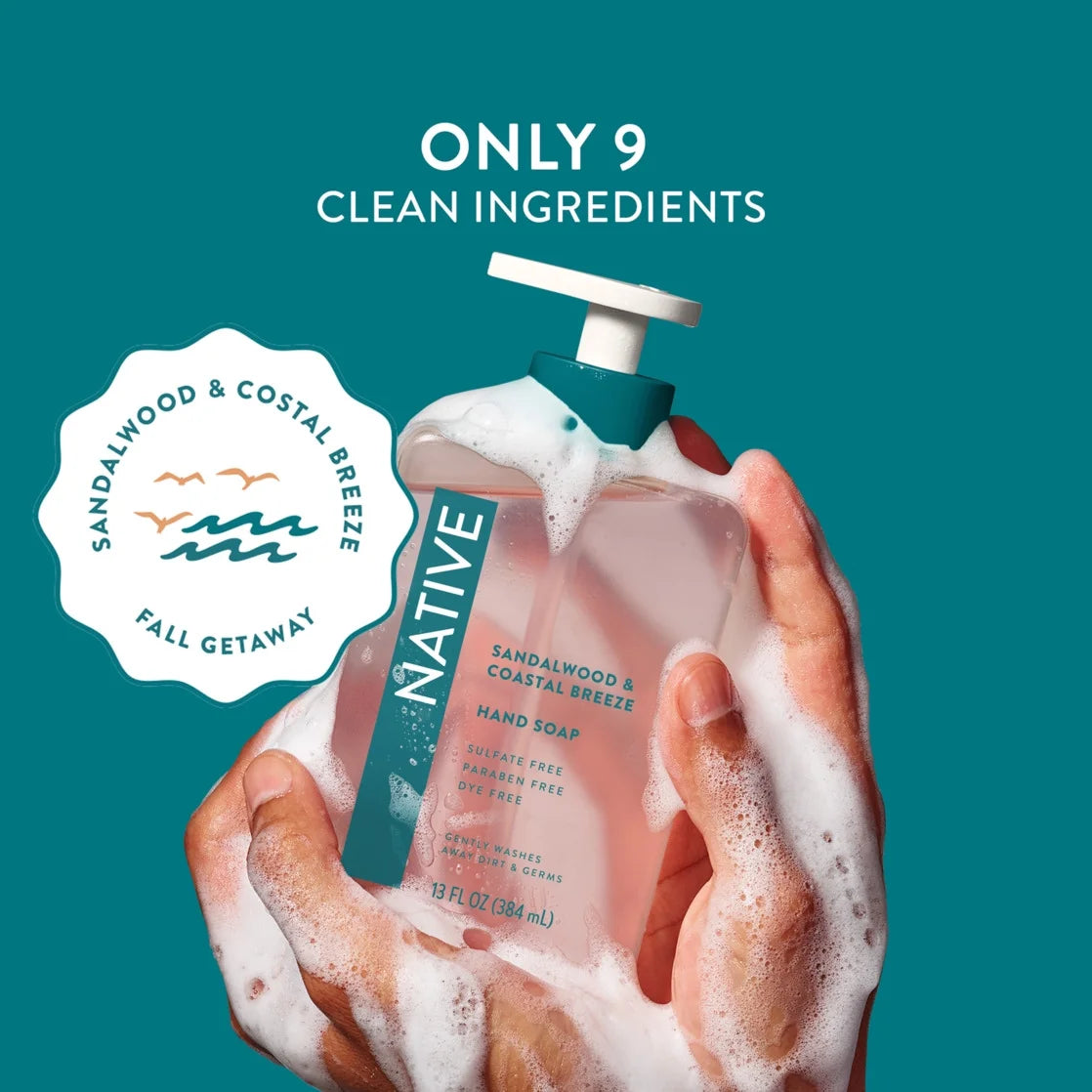 Native Sandalwood & Coastal Breeze Liquid Hand Soap 13 Fl Oz