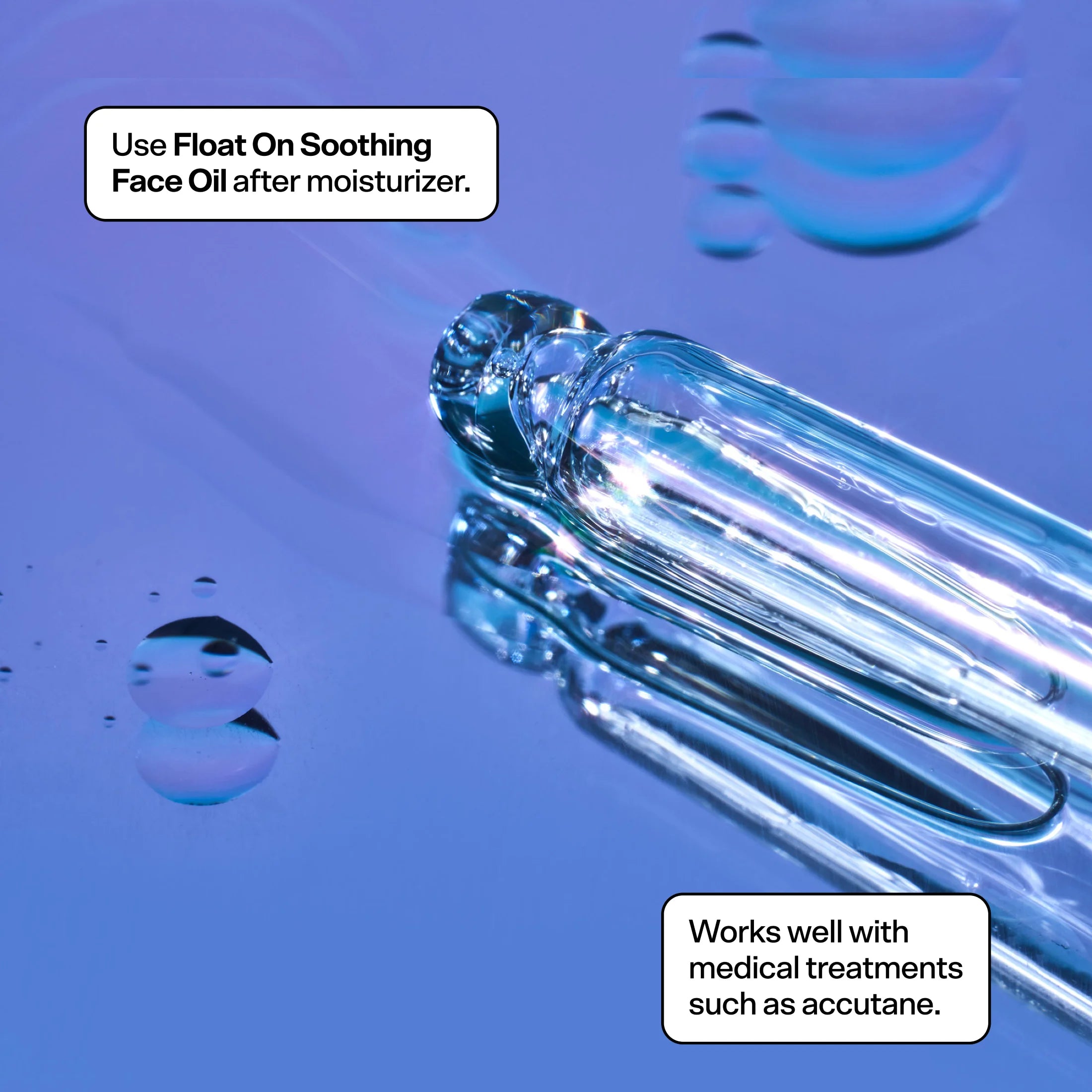 Bubble Skincare Float on Soothing Facial Oil Serum, for All Skin Types, Everyday Care,1 Fl Oz / 30Ml