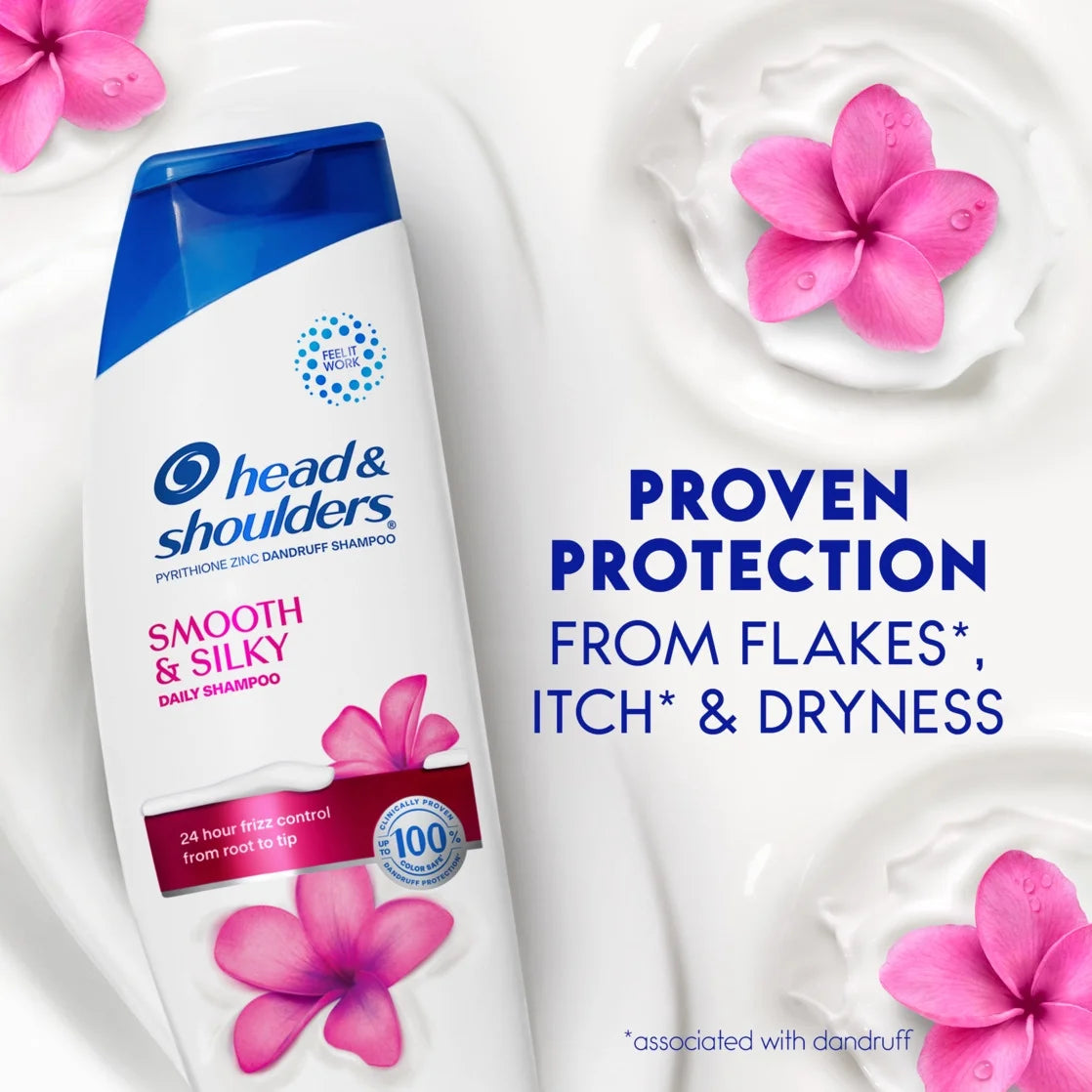 Head and Shoulders Dandruff Shampoo and Conditioner Dual Pack, Smooth & Silky, 12.5Oz & 10.9Oz